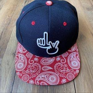 Black and Red Paisley Cap